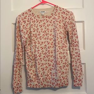 Old navy crew neck anchor print sweater